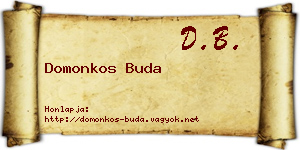Domonkos Buda névjegykártya